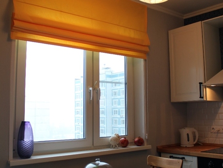 Фото штор на кухне - Фотографии штор в кухнях. 