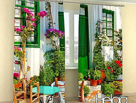 Дом в цветах Греция Арт.3774